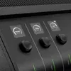 Bose S1 Pro+ portable PA system in Black, close-up of the channel knobs and OLED displays