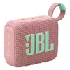 JBL Go 4 portable Bluetooth speaker in Pink, angled front view