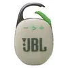 JBL Clip 5 portable Bluetooth speaker in Sand, carabiner open