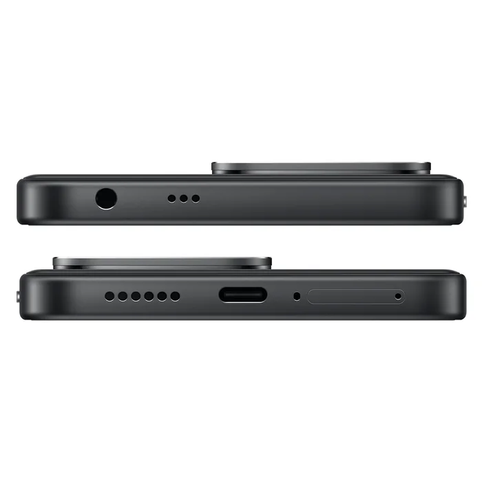 Redmi 17 5G in Absolute Black, top and bottom edges