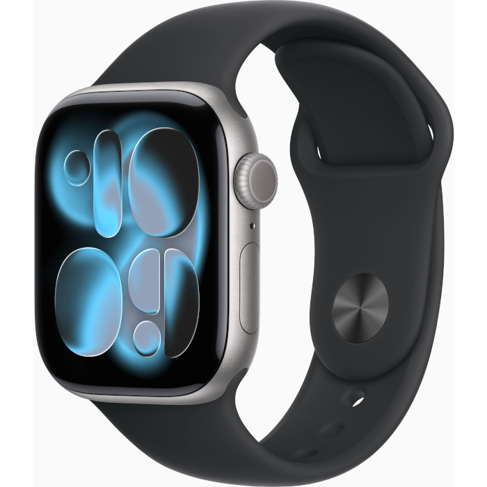 Watch Series 11 GPS 42mm Space Grey Aluminium Case with Black Sport Band - M/L
