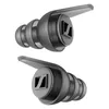 Sennheiser SoundProtex Plus reusable hearing protection earplugs in Black, pair of earplugs with the Mid filters fitted