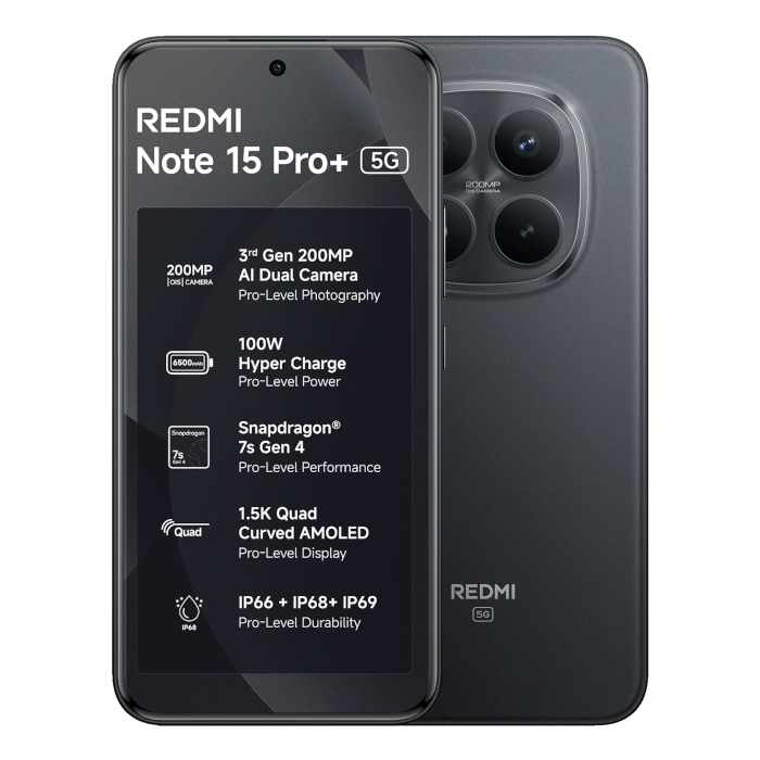 Redmi Note 15 Pro+ 5G, 12/256GB, Carbon Black