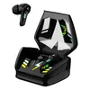 boAt Airdopes 190 true wireless earbuds in Black, earbud above the open charging case with RGB lights
