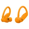 Beats Powerbeats Pro 2 true wireless earbuds in Electric Orange, front and back views of the earbuds