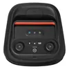 JBL PartyBox Club 120 portable party speaker in Black, top panel with the light, play, Bluetooth, Auracast and Bass Boost controls