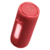 JBL Grip portable Bluetooth speaker in Red, ambient light switched on