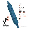 JBL Tune 310C USB-C earphones in Blue, remote button functions and EQ presets