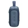 JBL Go 4 portable Bluetooth speaker in Blue, side panel with Power, Bluetooth and Auracast buttons