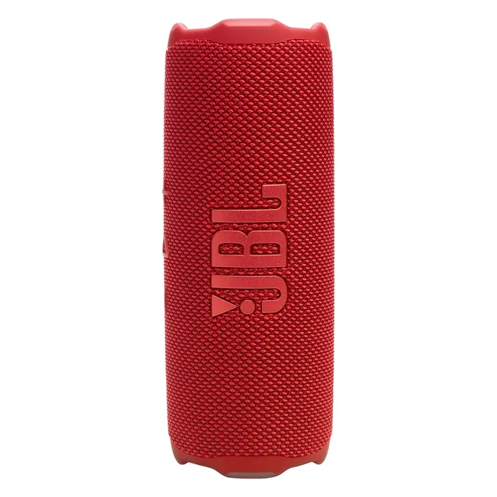 JBL Flip 7 portable Bluetooth speaker in Red, front view