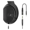 Sennheiser HD 560S open-back audiophile headphones in Black, close-up of the ear cup with the cable and screw-on 6.35 mm adapter