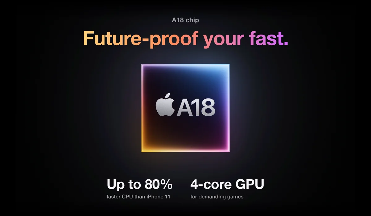 Apple iPhone 16e A18 chip with up to 80% faster CPU than iPhone 11