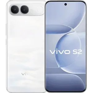 Vivo S2 5G in Silk White, back and front views