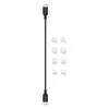 Beats Flex wireless neckband earphones in Smoke Gray, USB-C to USB-C charging cable and four sizes of ear tips