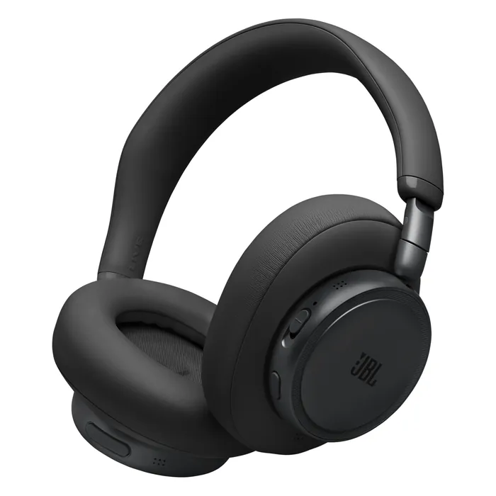 JBL Live 780NC noise cancelling headphones in Black, angled front view