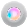 Apple HomePod mini smart speaker in White, top view of the backlit touch surface