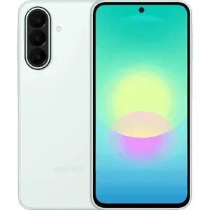 Samsung Galaxy A27 5G in Light Green, back and front views