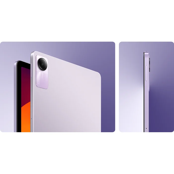 Redmi Pad SE 11-inch in Lavender Purple, back and side edge close-up