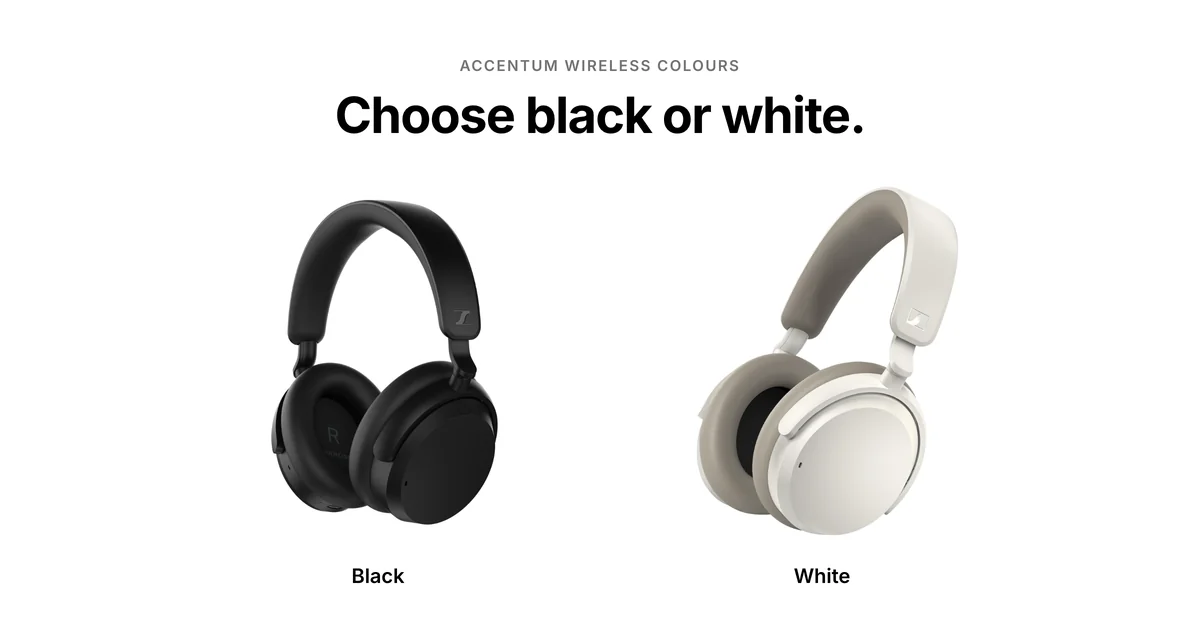 Sennheiser Accentum Wireless in Black and White
