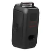 JBL PartyBox Club 120 portable party speaker in Black, angled back view with the handle up