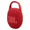 JBL Clip 5 portable Bluetooth speaker in Red, angled view