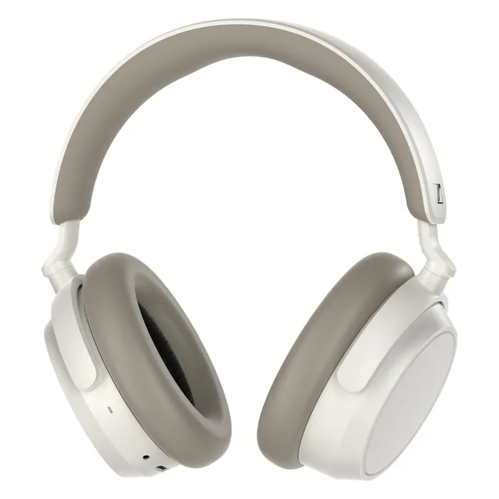 Sennheiser Accentum Plus Wireless noise cancelling headphones in White, angled front view
