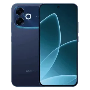 OPPO F33 Pro 5G in Starry Blue, back and front views