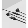 Sennheiser CX 80U USB-C wired earphones in Black, earbuds, remote and USB-C plug up close