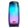 JBL Pulse 4 portable Bluetooth speaker in Black, front view with volume and play buttons