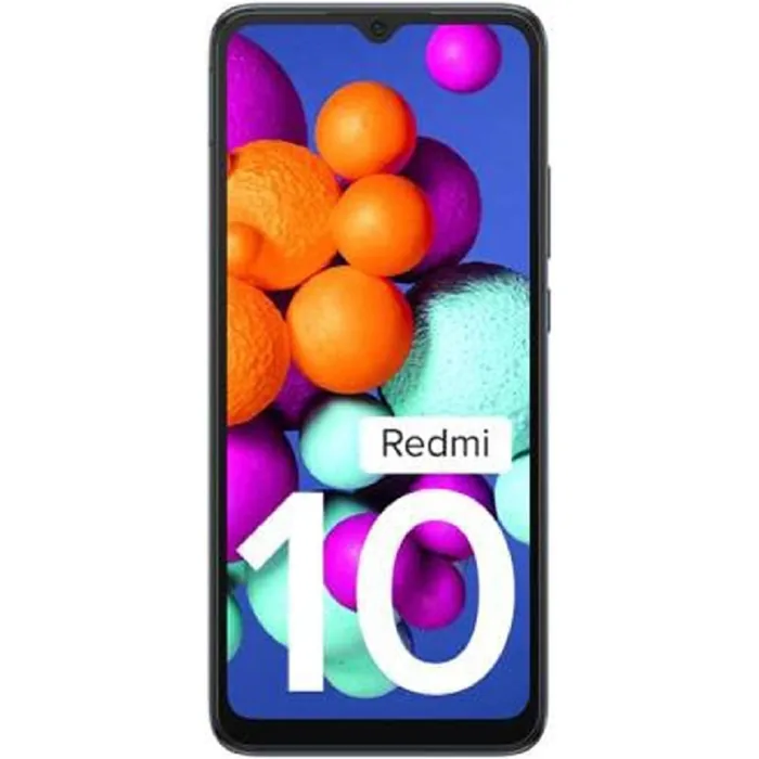 Xiaomi Redmi 10 4G in Caribbean Green, front view with the 6.71-inch screen