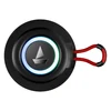 boAt Stone 208 portable Bluetooth speaker in Raging Black, top view of the RGB light ring
