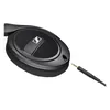 Sennheiser HD 569 closed-back headphones in Black, close-up of the ear cup and the cable plug