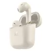 Sennheiser Accentum Open true wireless open-fit earbuds in Cream, earbuds in the open charging case