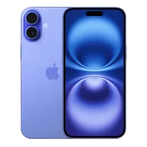 Apple iPhone 16 Plus in Ultramarine, back and front views