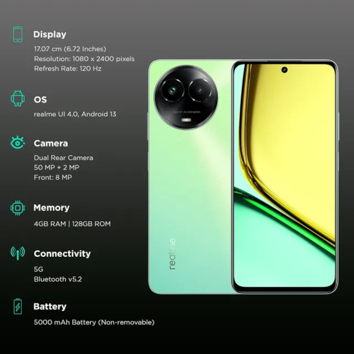 Realme-C67-5G-4/128GB-Sunny-Oasis
