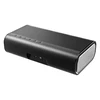 Aiwa SB-X350A portable Bluetooth speaker in Black, back view with AUX, USB and Type-C ports