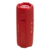 JBL Flip 7 portable Bluetooth speaker in Red, back view with PushLock mount and USB-C port