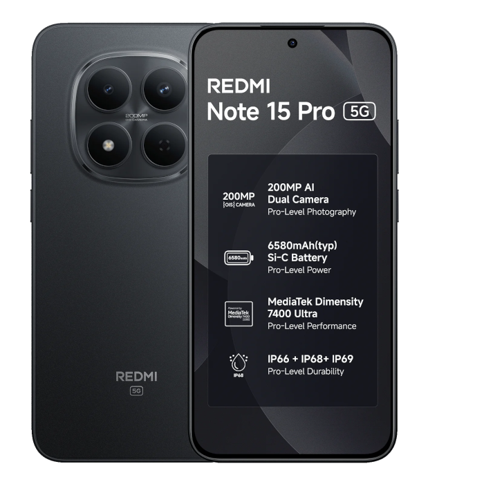 Redmi Note 15 Pro 5G, 8/128GB, Carbon Black