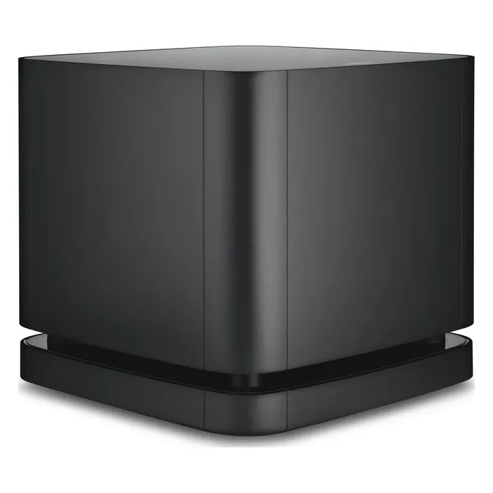 Bose Bass Module 500 wireless subwoofer in Black, angled front view