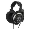 Sennheiser HD 800 S open-back audiophile headphones in Black, angled view with the cable