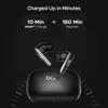boAt Airdopes 280 ANC true wireless earbuds in Active Black, earbuds above the case, ASAP Charge 10 minutes for 180 minutes