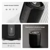 boAt Stone 358 portable Bluetooth speaker in Black, front controls and the flap over the TF card and AUX ports