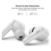 boAt Airdopes 131 Elite ANC true wireless earbuds in Active White, close-up of the earbuds, smart in-ear detection