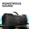 boAt Stone 1010 portable Bluetooth speaker in Black, angled view with the end cap buttons, 14W stereo sound