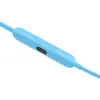 Beats Flex wireless neckband earphones in Flame Blue, close-up of the control module