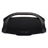 JBL Boombox 2 portable Bluetooth speaker in Black, back view with covered port panel