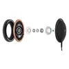 Sennheiser HD 505 open-back headphones in Copper, exploded view of the driver and ear cup