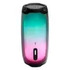 JBL Pulse 4 portable Bluetooth speaker in Black, back view with power, Bluetooth, PartyBoost and light show buttons and USB-C port