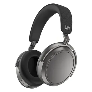 Sennheiser Momentum 4 Wireless noise cancelling headphones in Graphite, angled front view