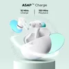 boAt Airdopes 161 ANC true wireless earbuds in White, earbuds above the case, ASAP Charge 10 minutes for 150 minutes